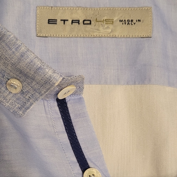 Men's Etro Long Sleeve Cotton Button-down - Picture 4 of 4